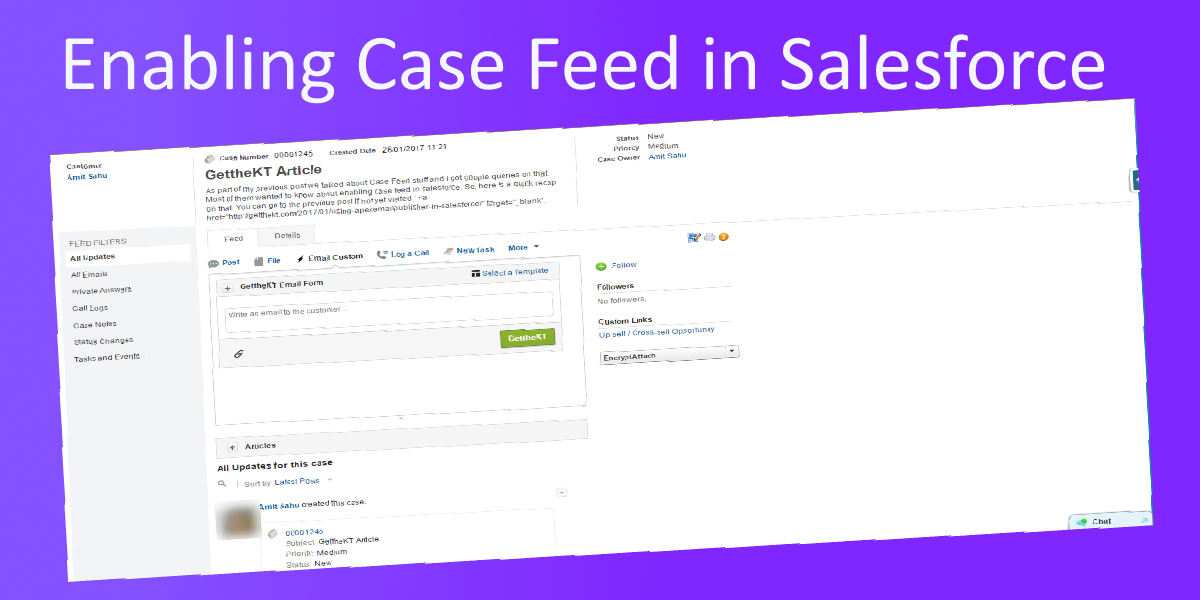 Enabling Case Feed In Salesforce